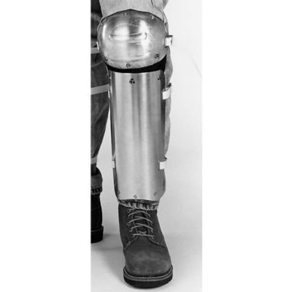 Ellwood Safety Appliance Co. Ellwood Safety Knee-Shin Guards, Web Straps, Aluminum Alloy, 14inL x 5inW, 1 Pair 313-L